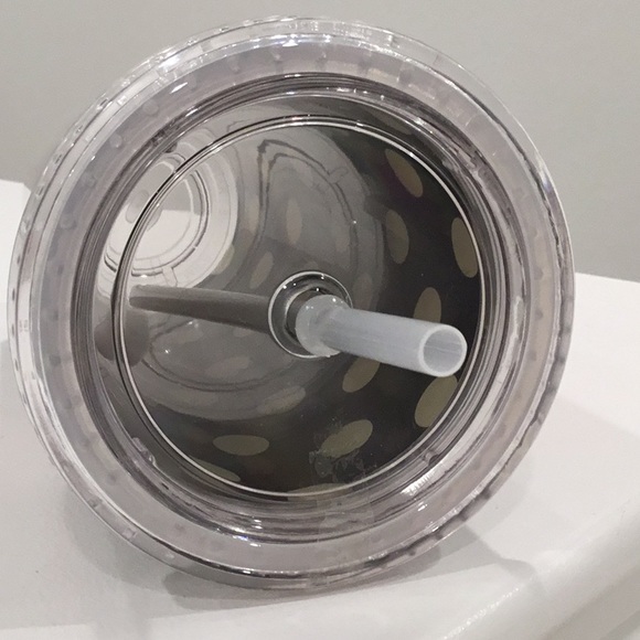 New Kate Spade New York 22 oz Insulated Tumbler black and white spots - Picture 2 of 4